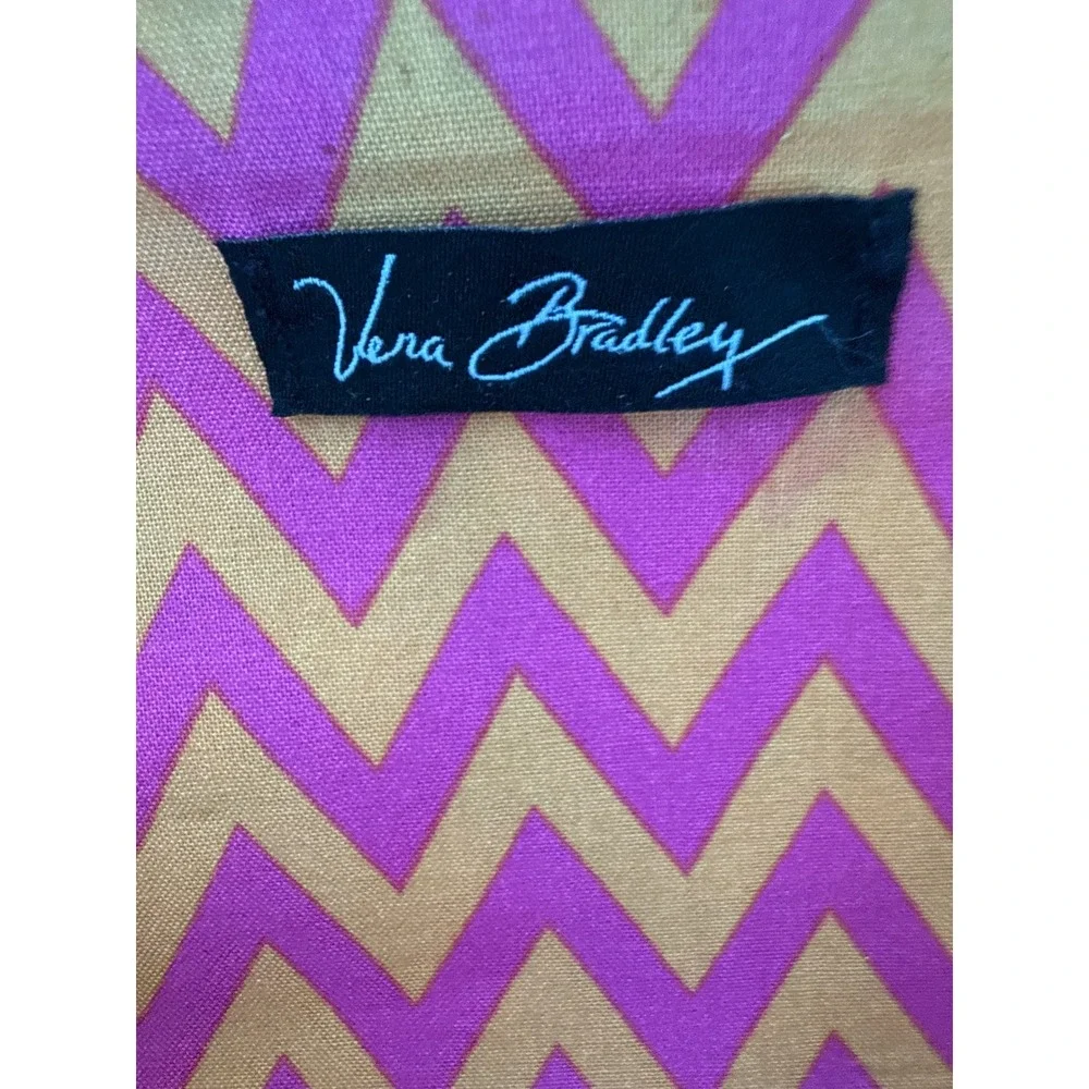 Vera Bradley Hard Shell Eyeglass Case Floral Paisley Chevron Interior